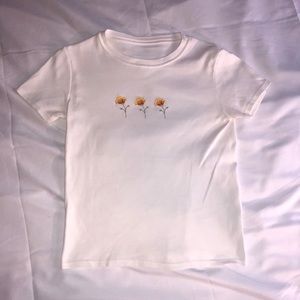 John Galt/Brandy Melville Poppy Flowers T-Shirt